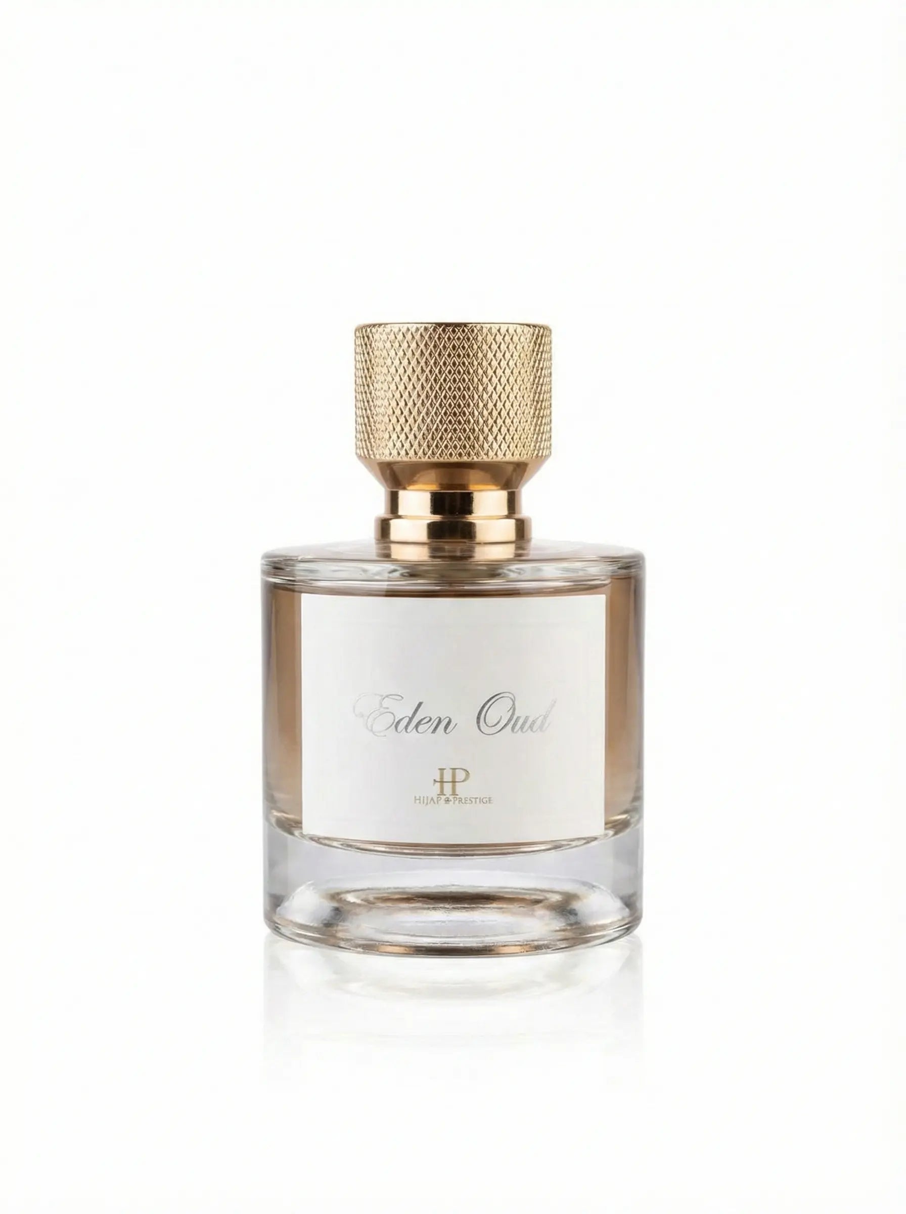 Flacon de parfum cuir Eden Oud 50ml vue de face fond blanc Hijaz Parfum