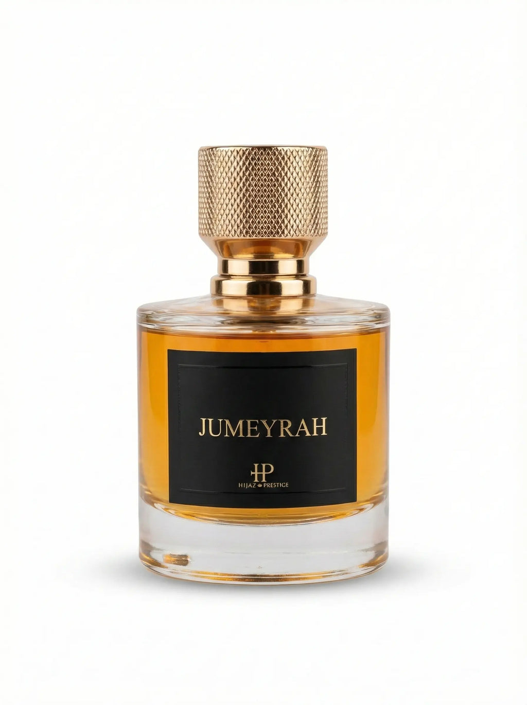 Flacon de parfum Jumeyrah 50ml vanille bourbon vue de face fond blanc Hijaz Parfum