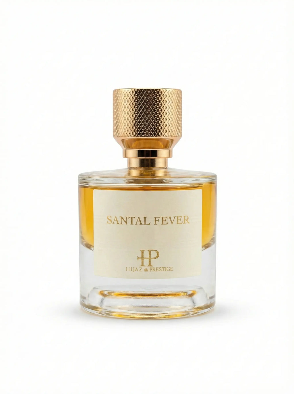 Flacon de parfum Santal Fever 50ml bois de santal vue de face fond blanc Hijaz Parfum