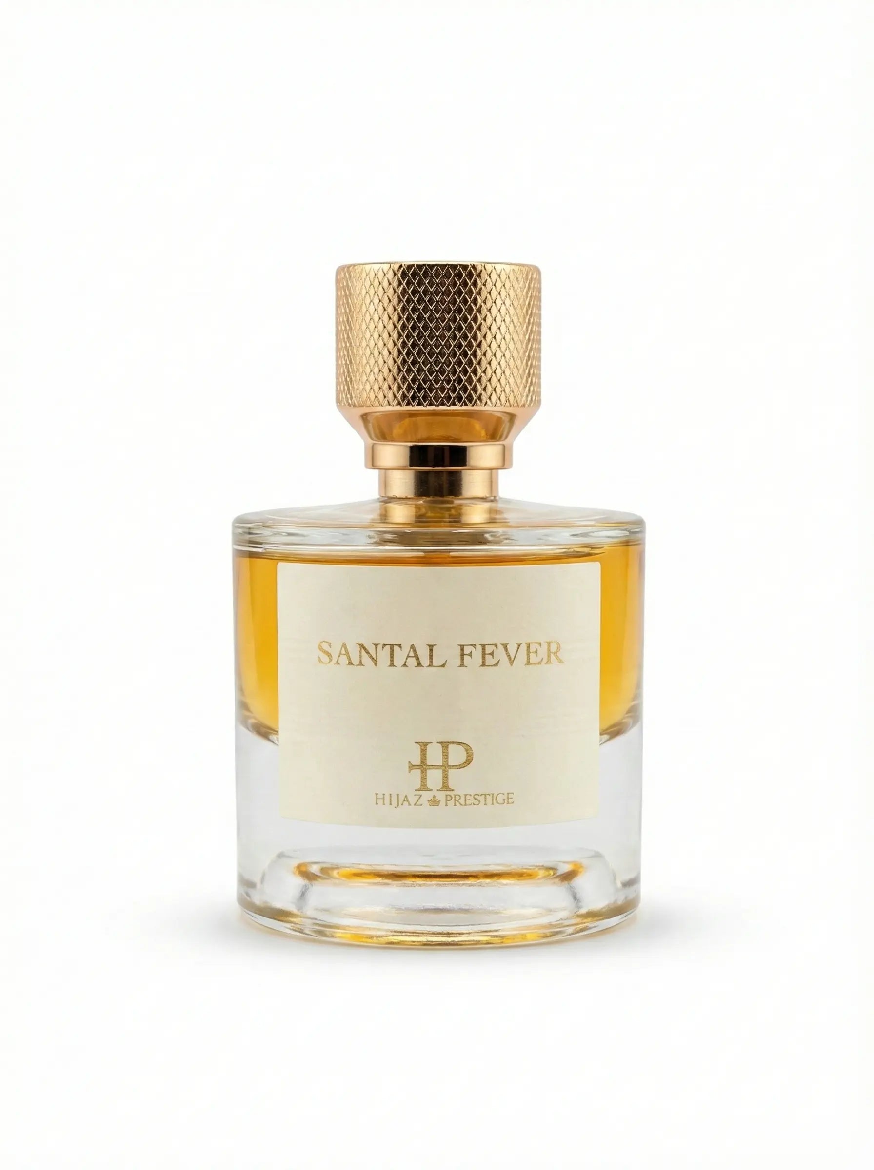 Flacon de parfum Santal Fever 50ml bois de santal vue de face fond blanc Hijaz Parfum